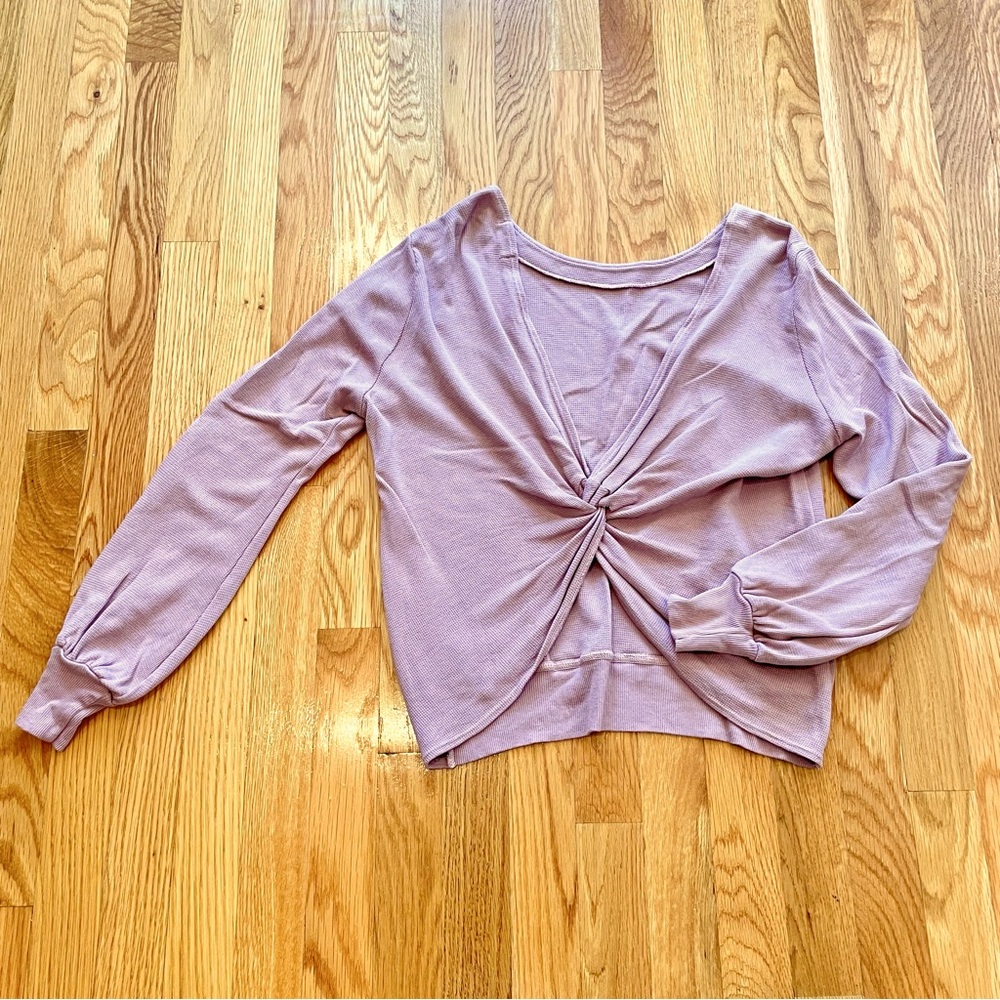 LA Made | Blush Pink Twist Knot Waffle Top | XS